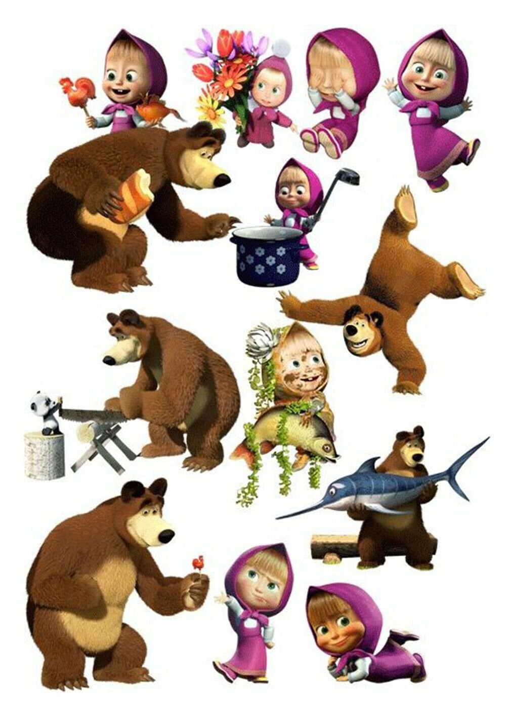 Маша и медведь герои