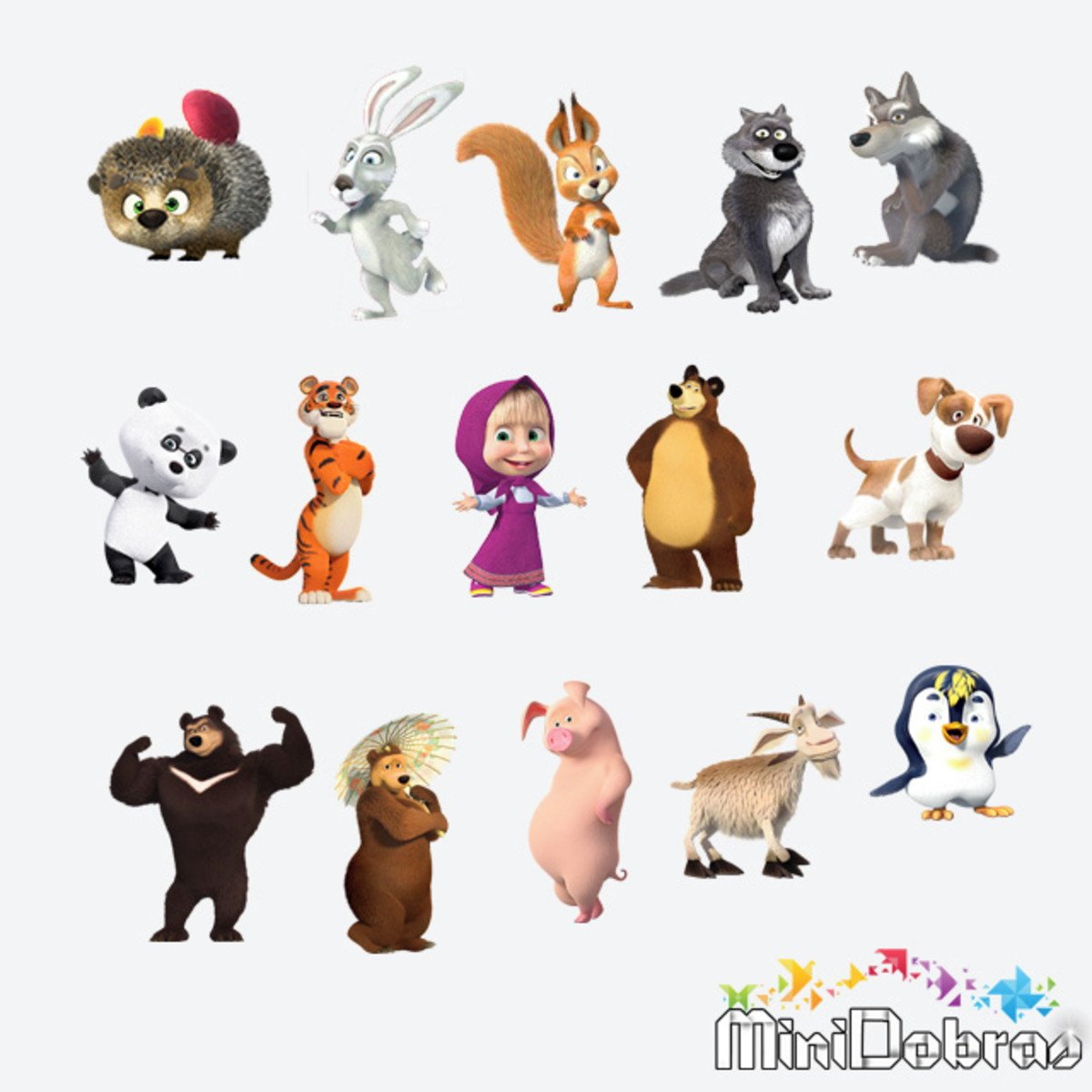 Маша и медведь герои