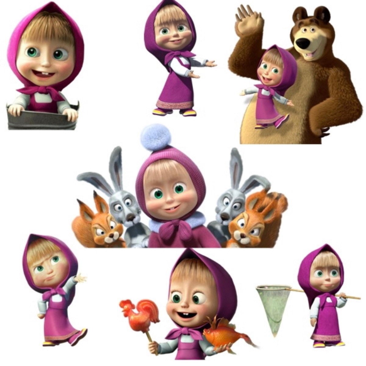 Маша и медведь картинки для печати