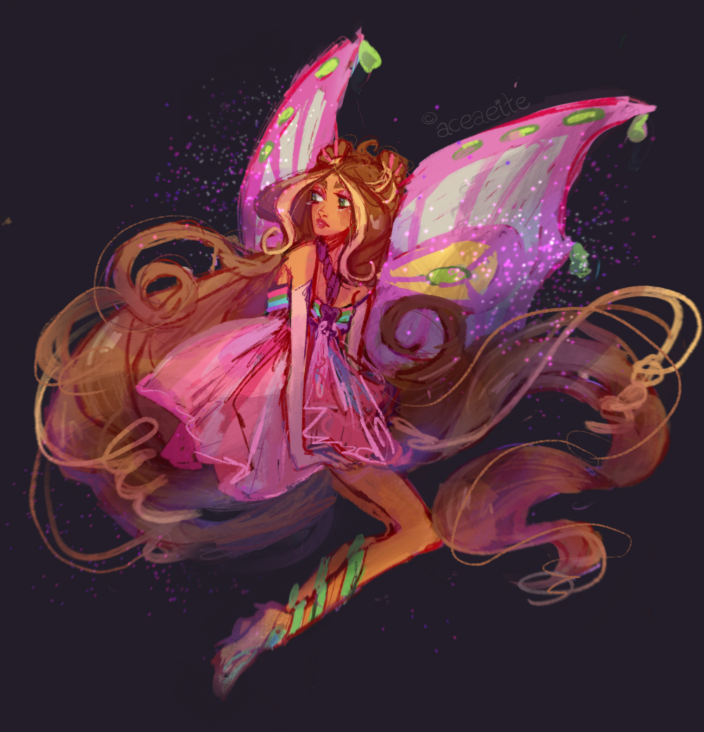 Фея арт карандашом