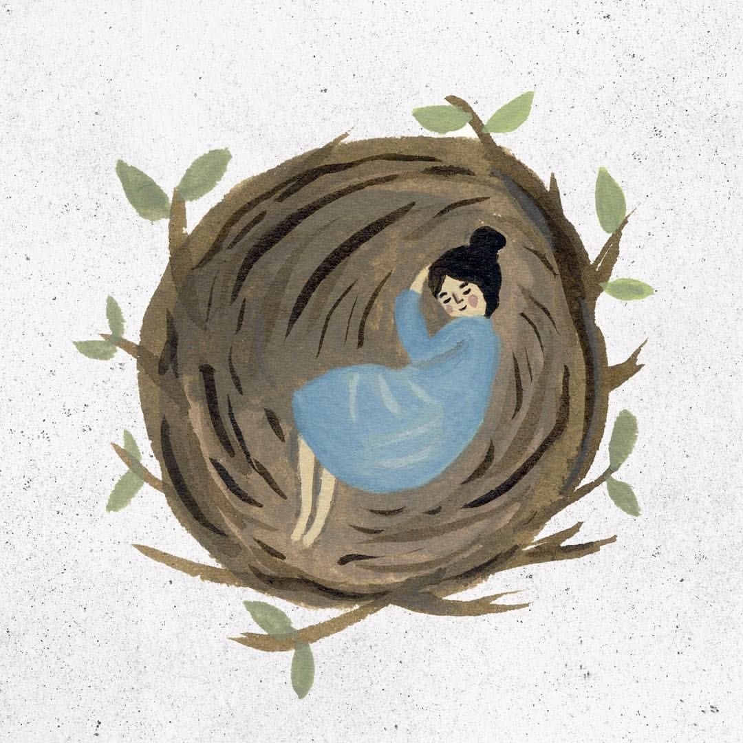 Птичье гнездо арт