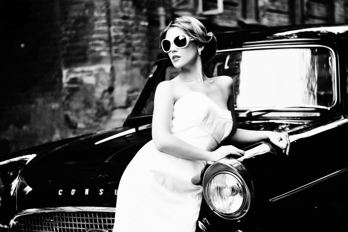 Ретро стиль черно белое