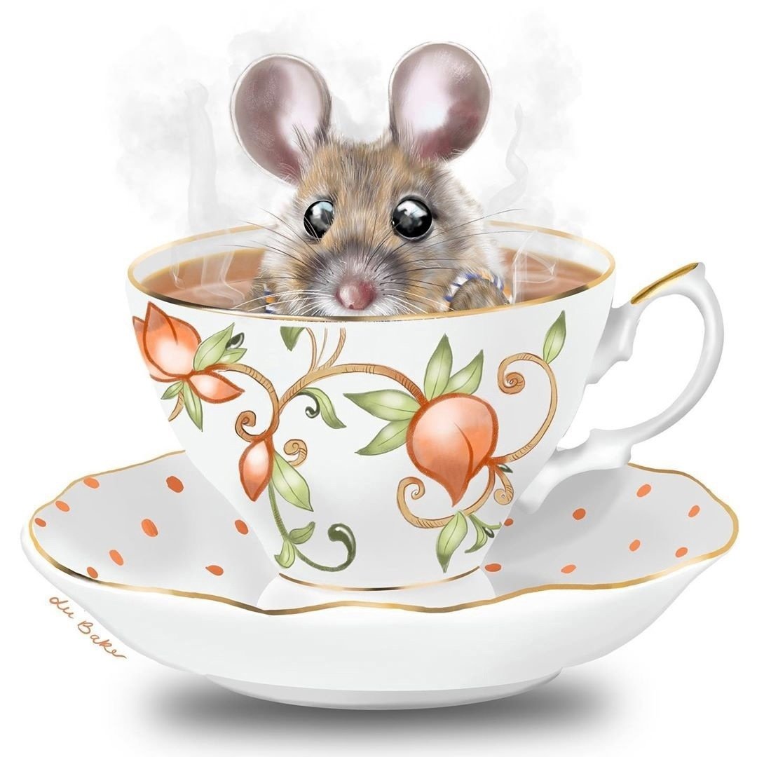 Уютные иллюстрации чай