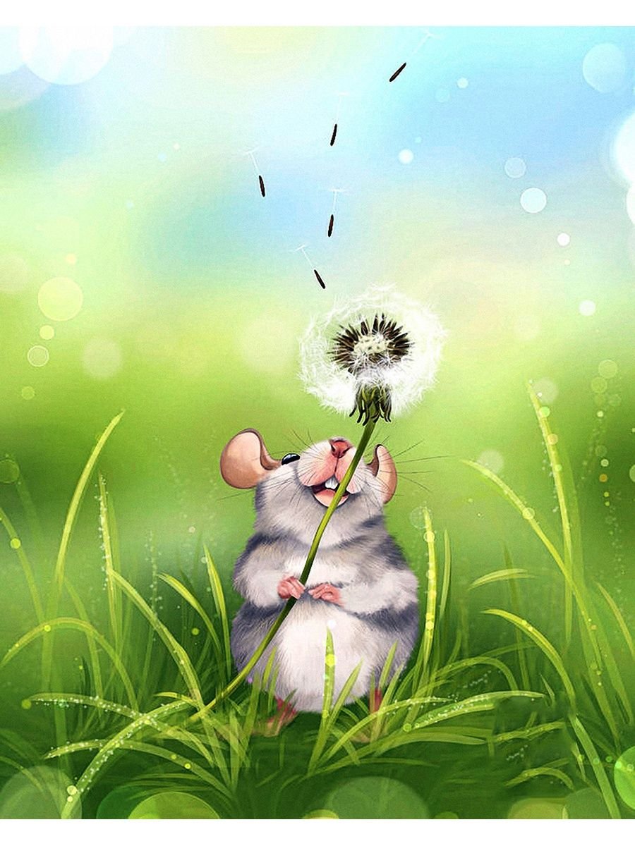 Мышонок пьет чай