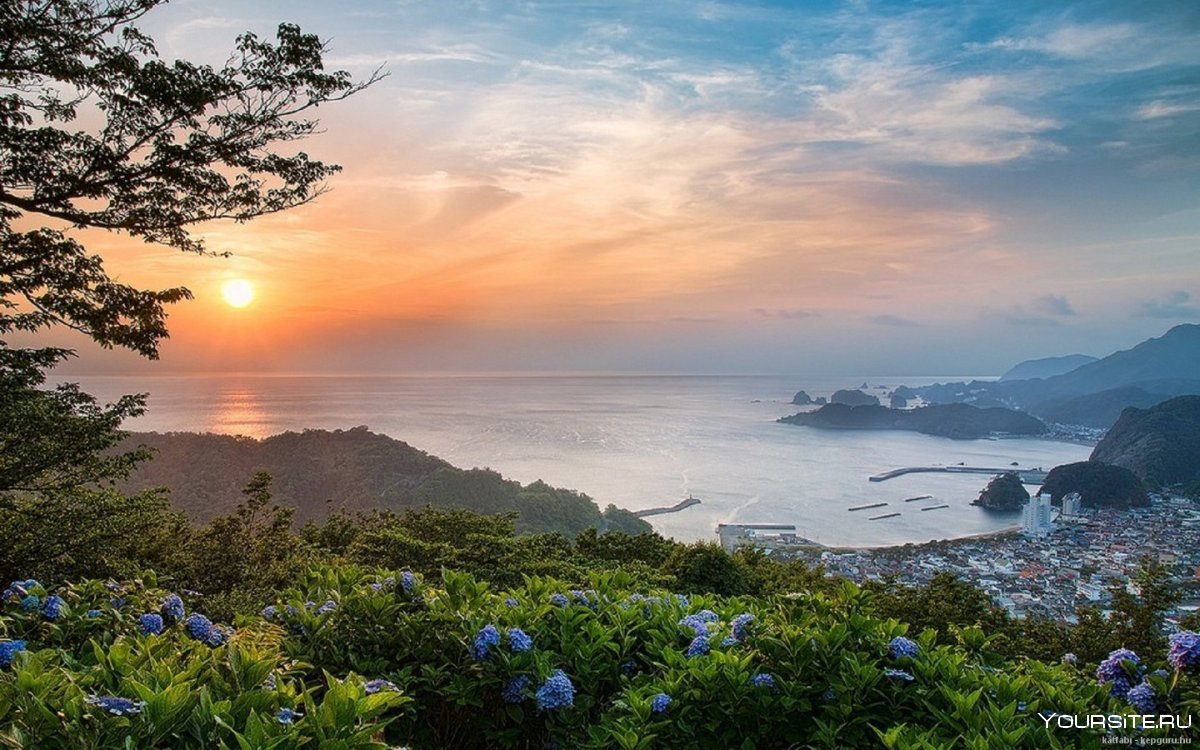 Рассвет океан