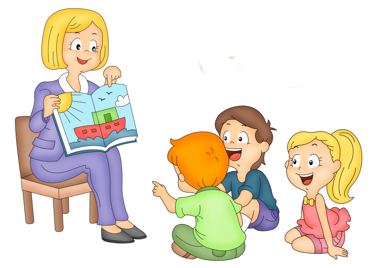 Воспитатель с детьми