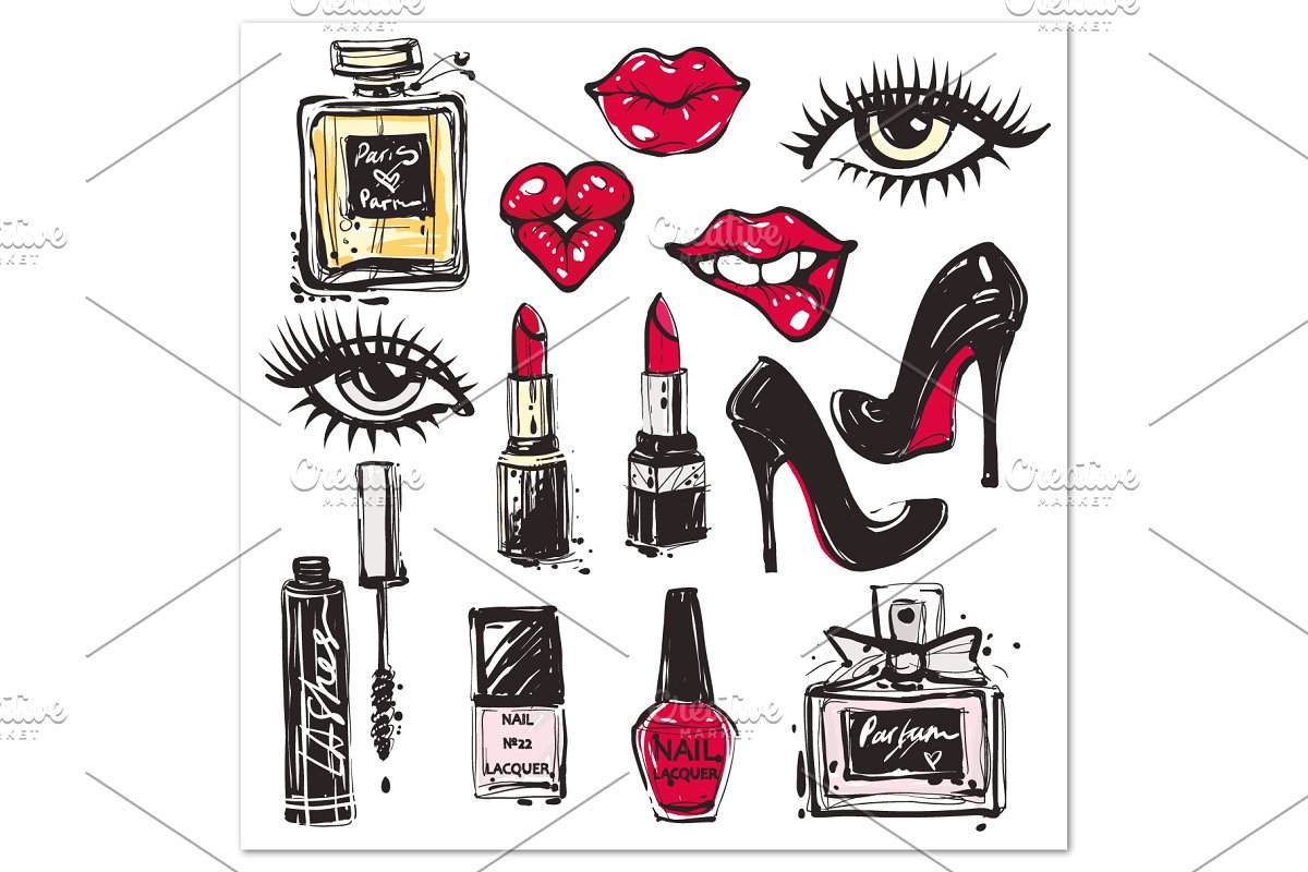 Косметика клипарт