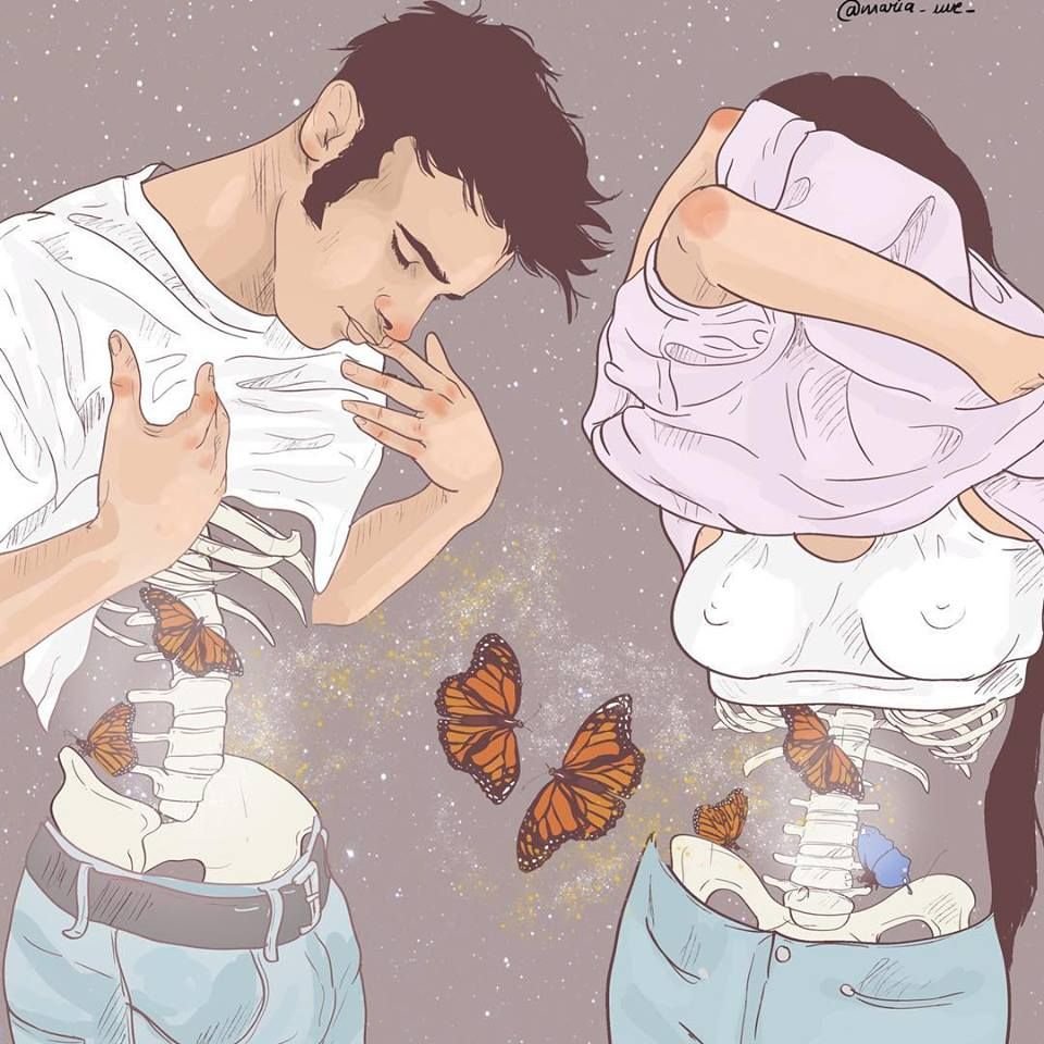 Бабочки в животе от любви
