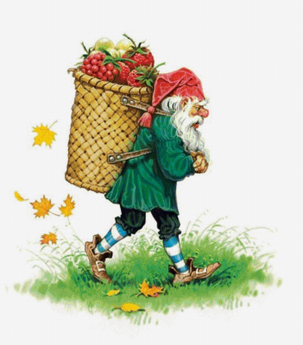 Старичок Лесовичок с лукошком