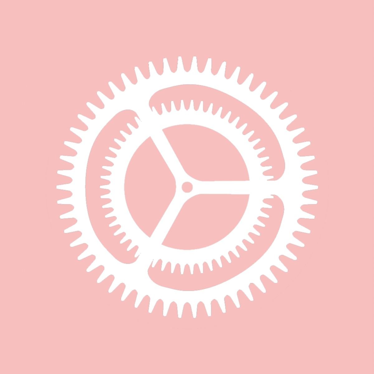 Розовый значок настройки