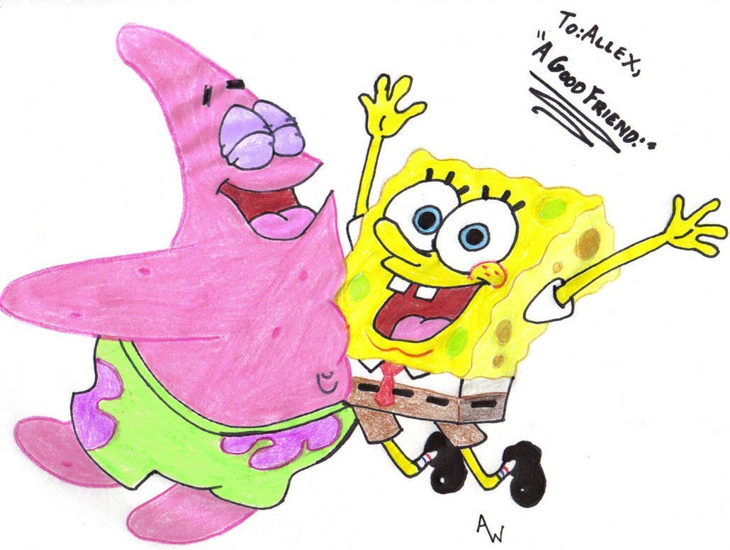 Спанч Боб карандашом