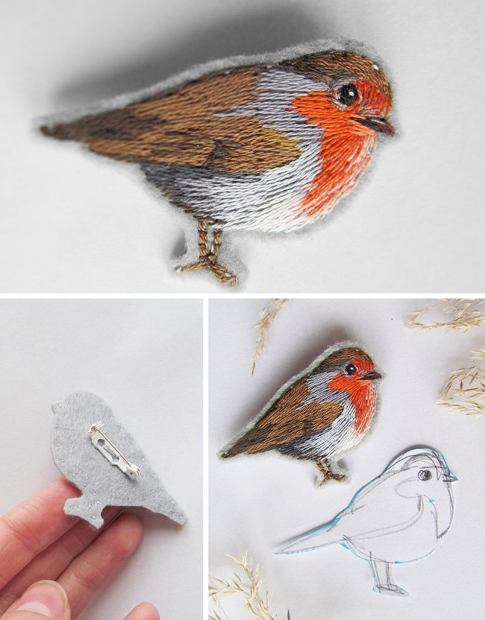 Зарянка в полете