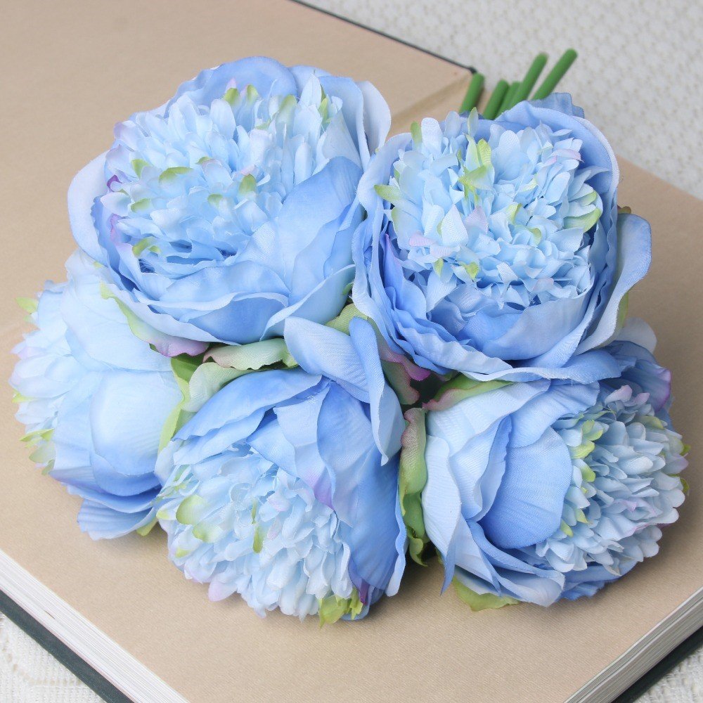 Синие пионы букет