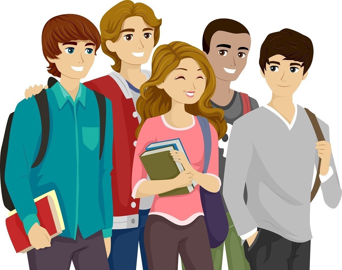 Студенты Рисованные