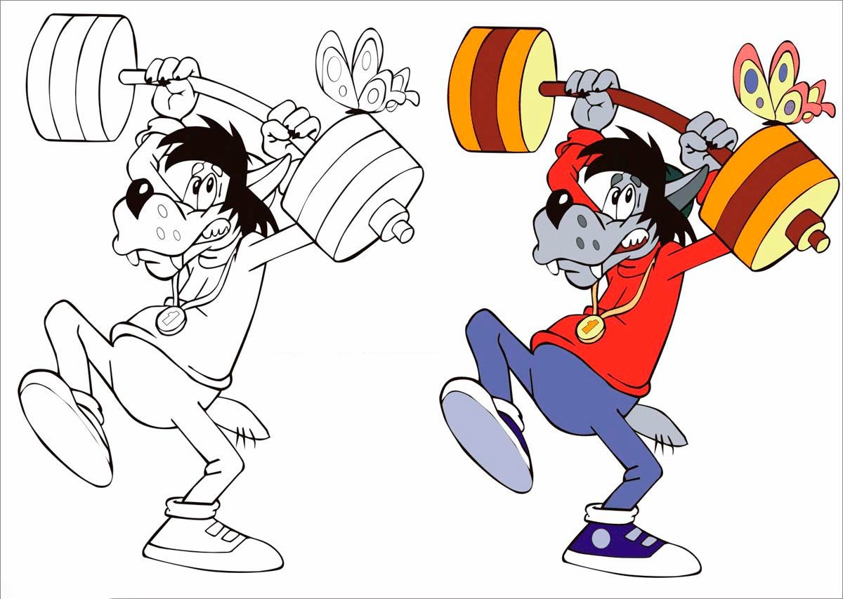 Волк из ну погоди раскраска