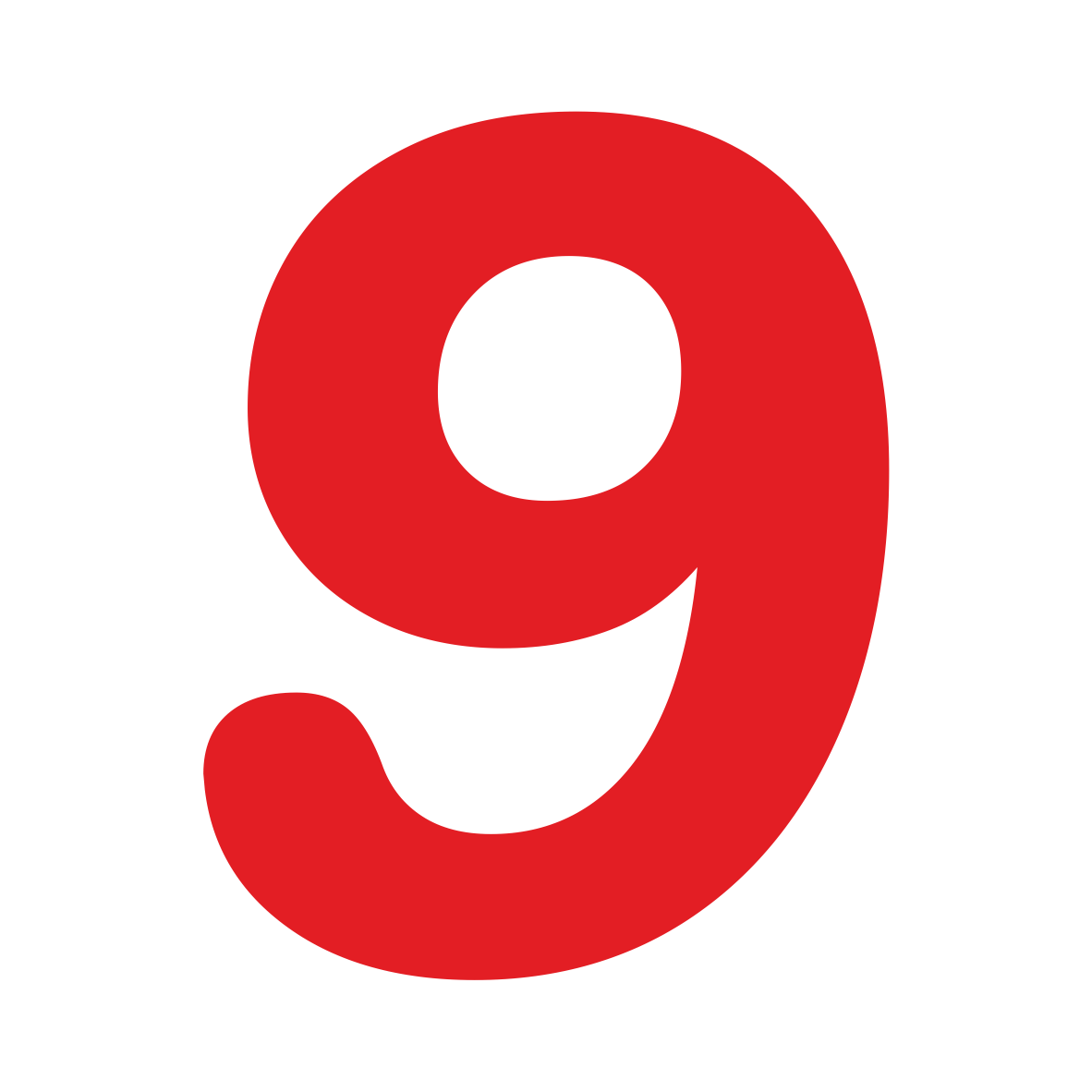 Цифра 3 красного цвета