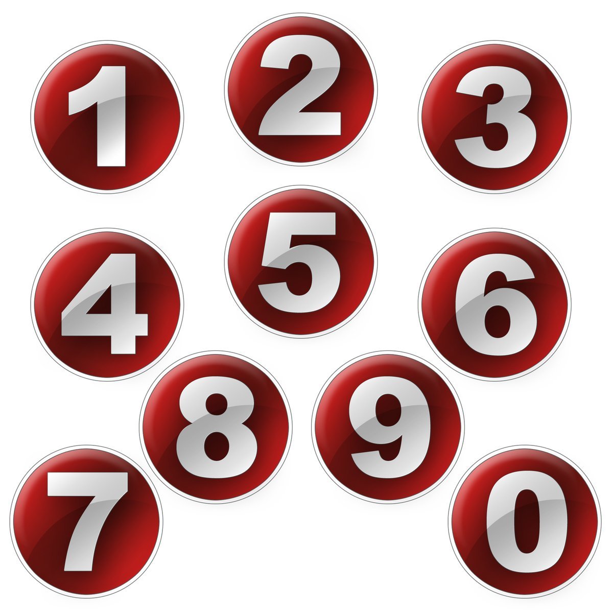 Цифра 9 красная