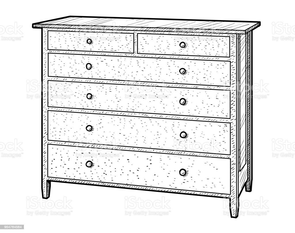 Тумбочка нарисованная
