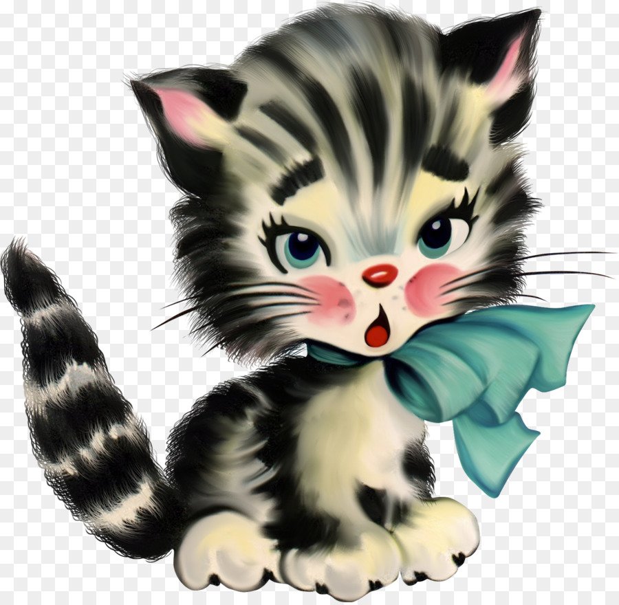 Котенок для детей на прозрачном фоне