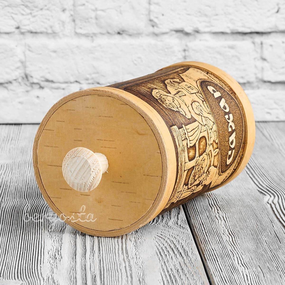 Туес "птица", соль, 11х15 см