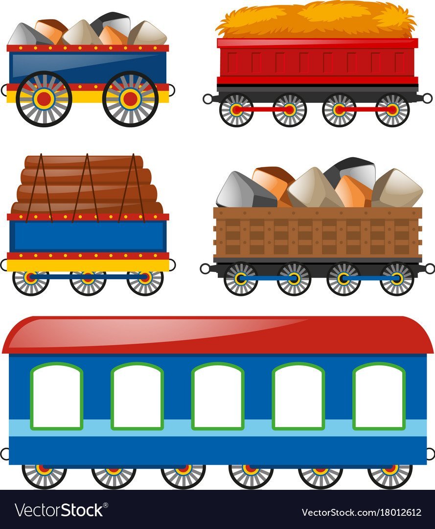 Поезд с вагонами для детей