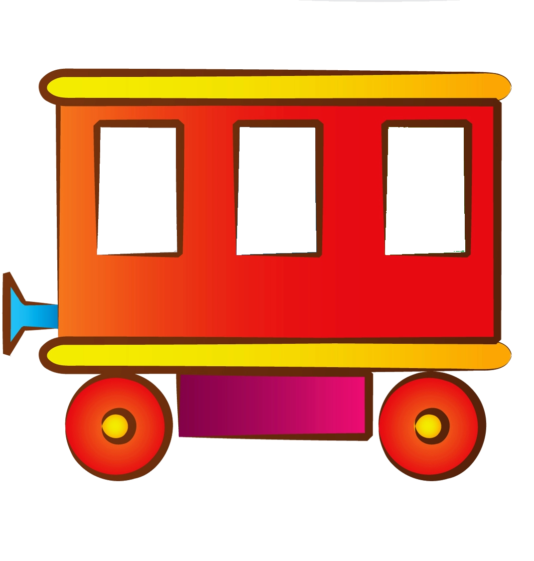 Разноцветные вагончики