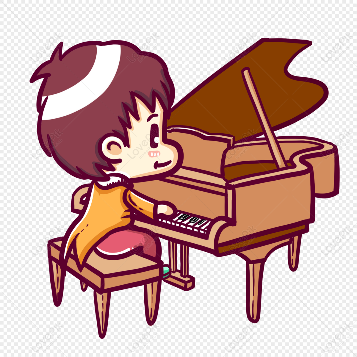 Фортепиано нарисованное карандашом цветной