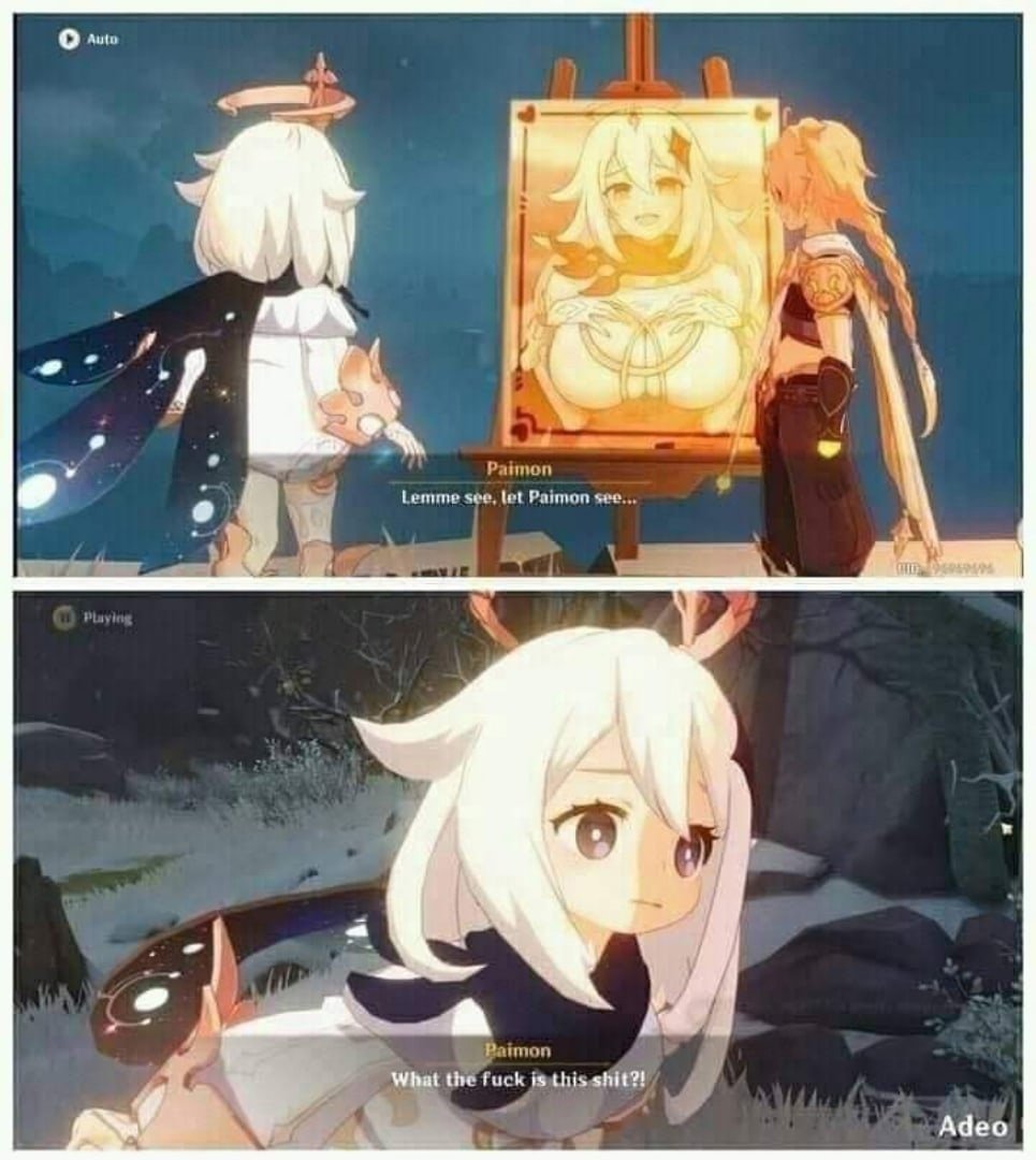 Рисунок Геншин Импакт Паймон