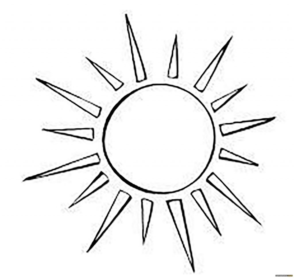 Солнце раскраска