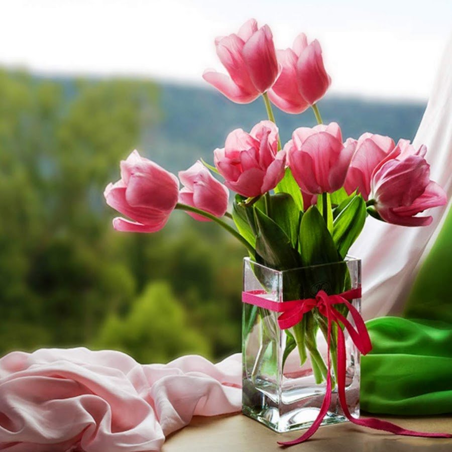 С 8 марта тюльпаны