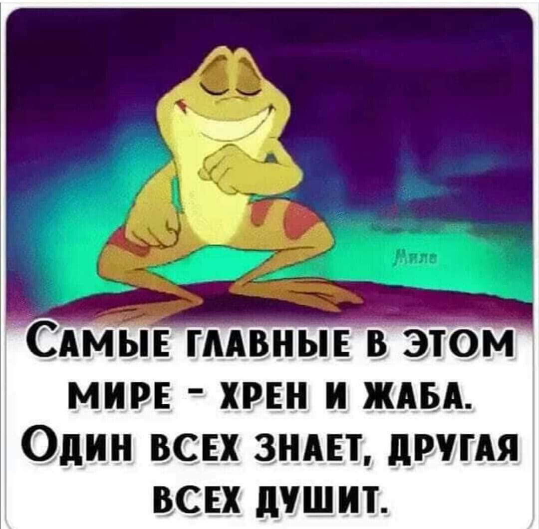 Самые главные в этом мире хрен и жаба