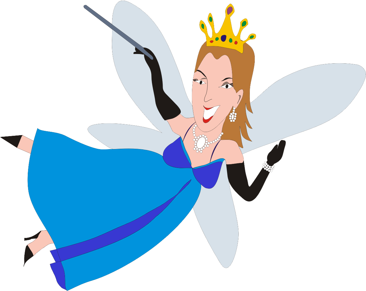 Фея из Золушки на белом фоне