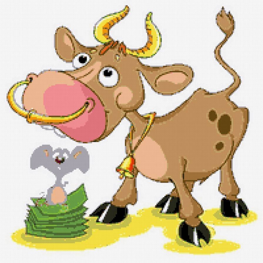 Бычок мультяшный