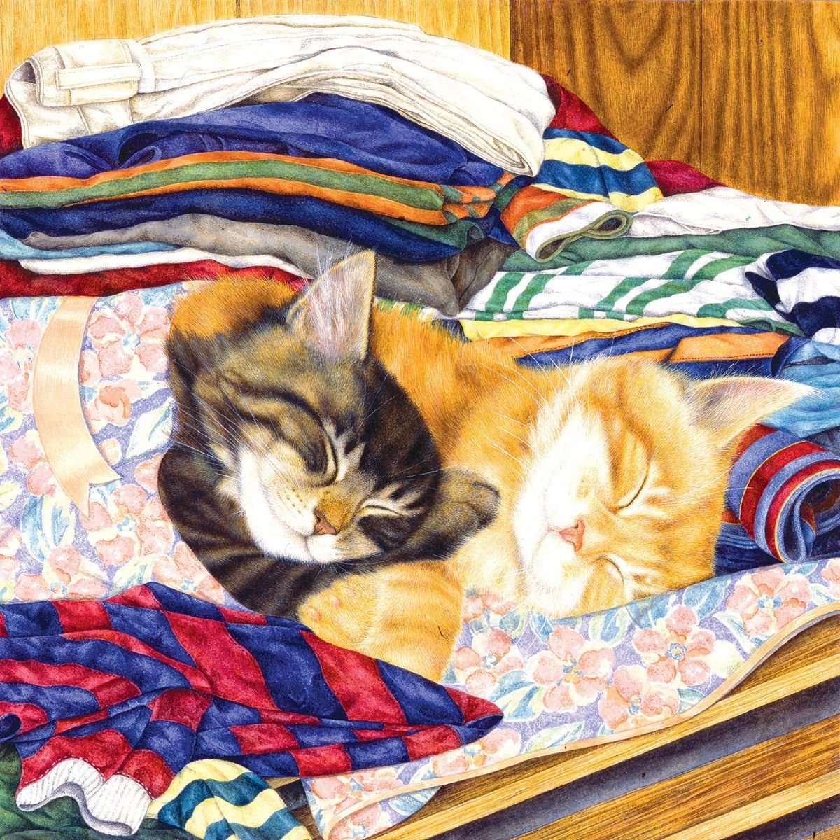 Спящий кот в живописи