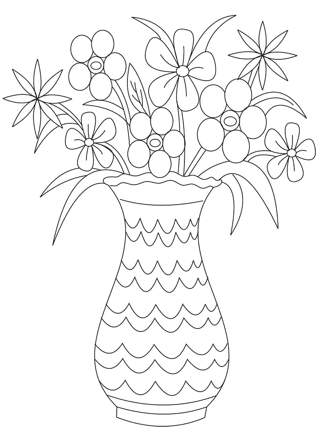 Ваза для аппликации цветная