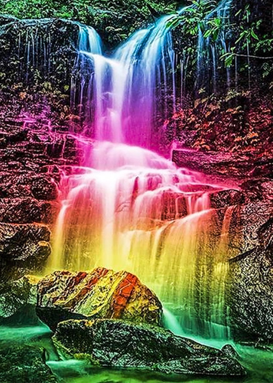 Разноцветный водопад