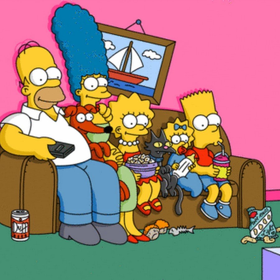 Барт симпсон на диване