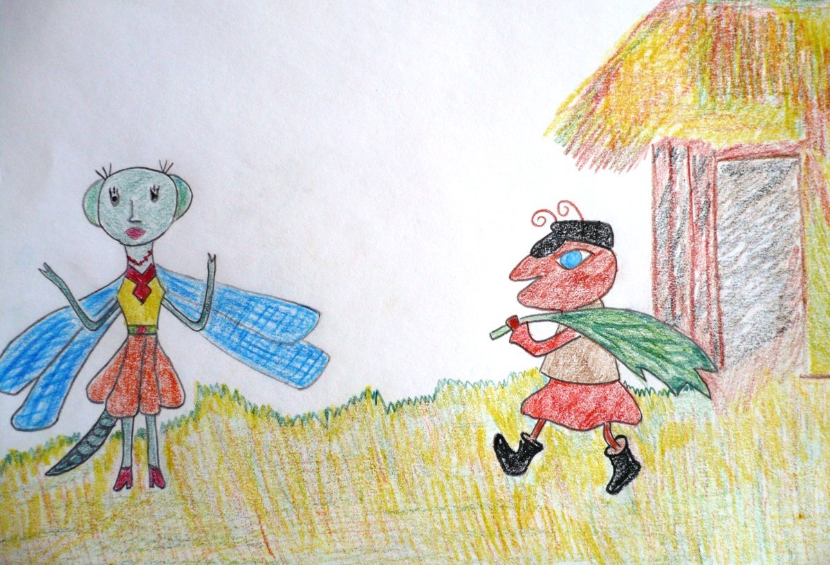 Стрекоза и муравей. Басни