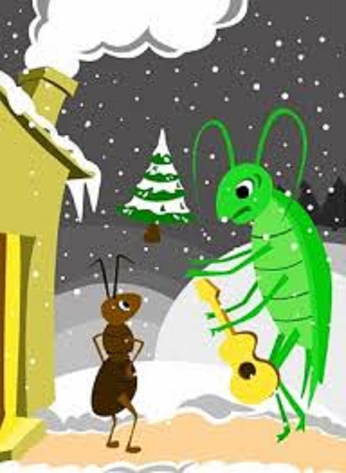 Стрекоза и муравей раскраска