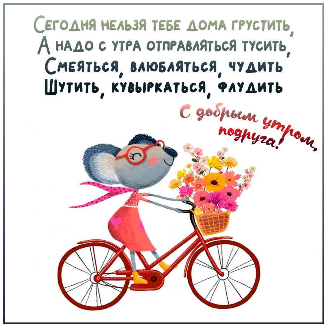 Доброе утро картинки подруга прикольные смешные и ржачные