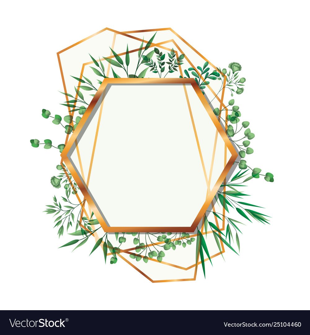 Золотой шестиугольник PNG