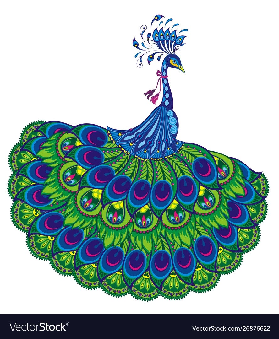 Павлин мультяшный