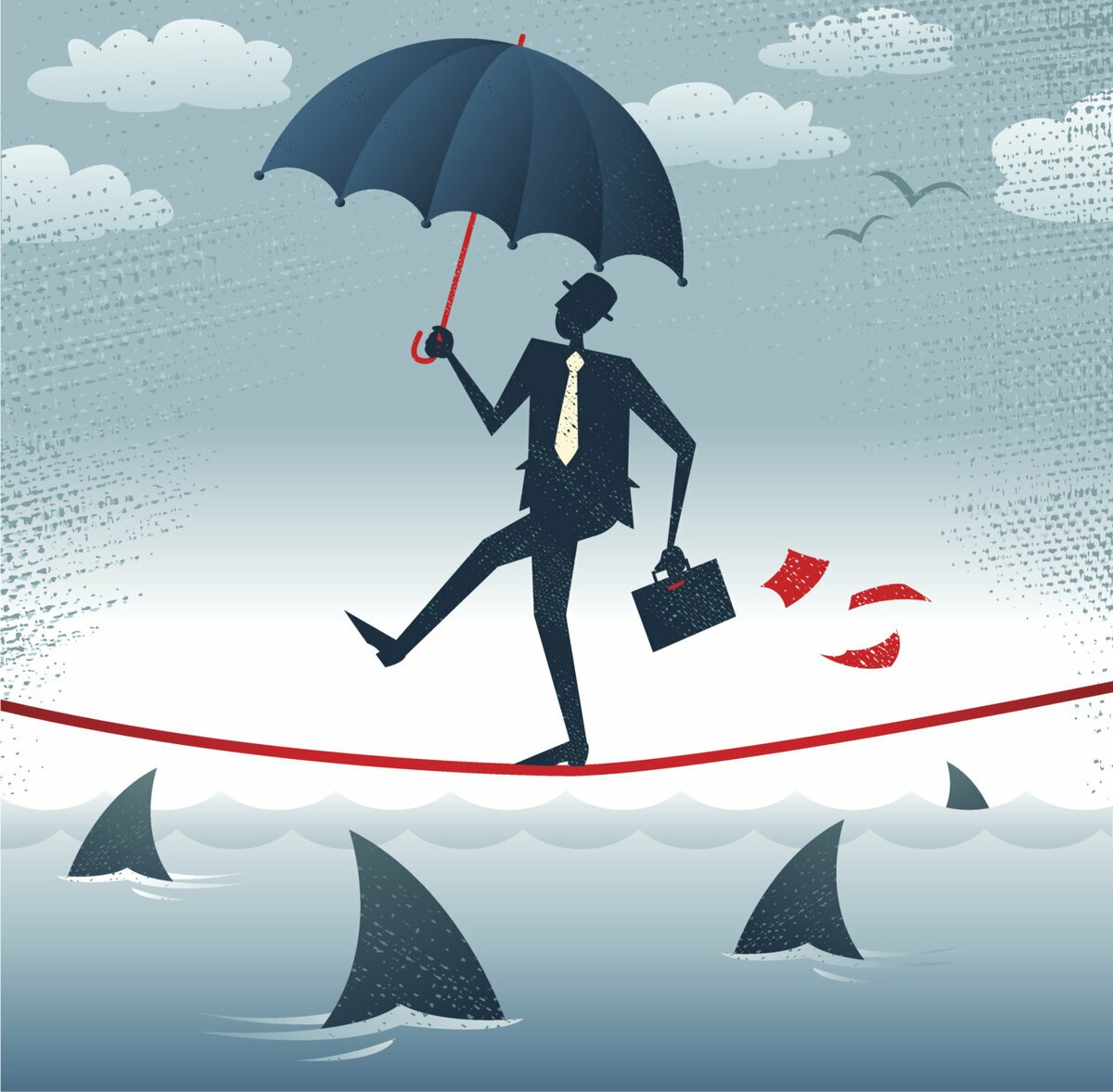 Страхование бизнеса иллюстрация