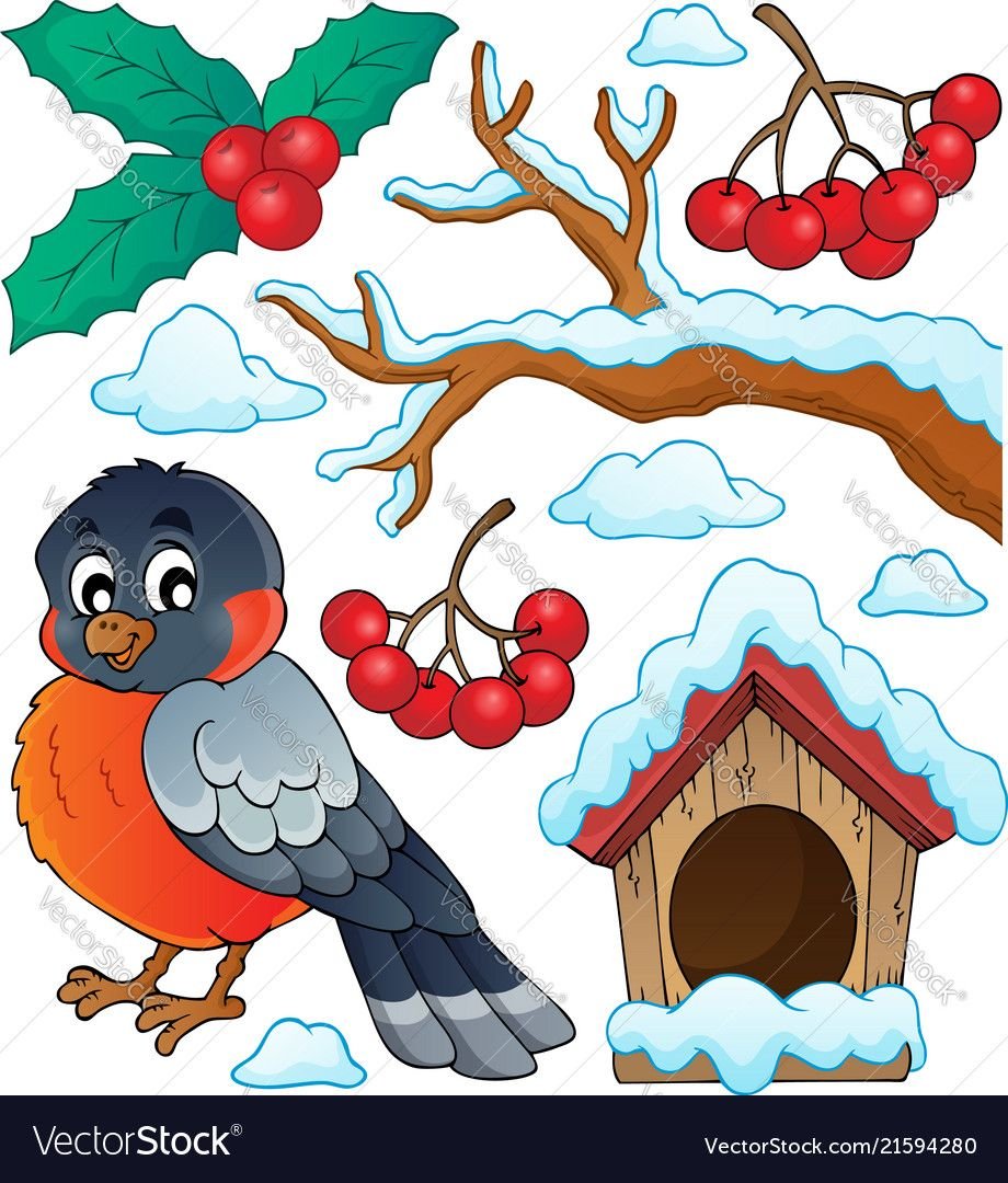 Снегирь мультяшный