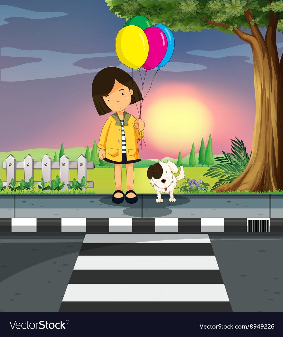 Дети на дороге мультяшные