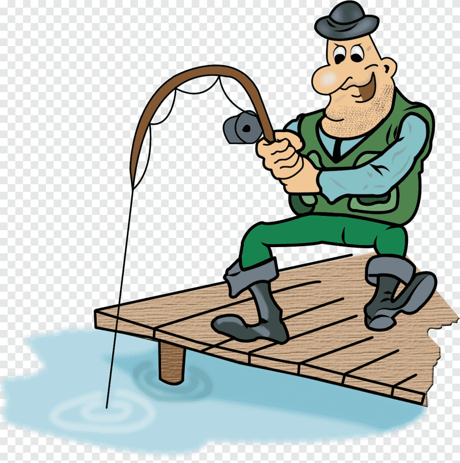 Рыбак с удочкой