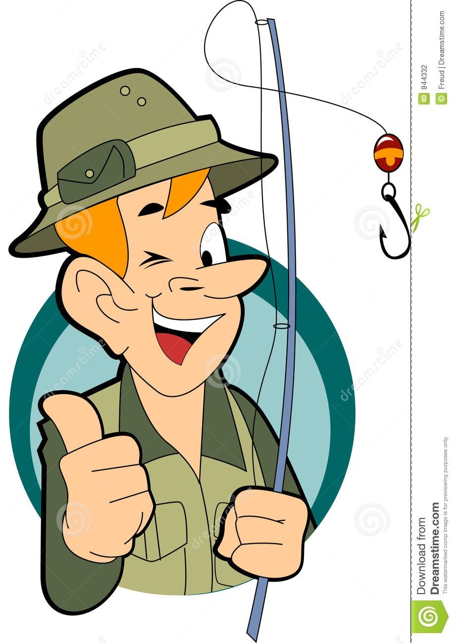 Рыбак мультяшный