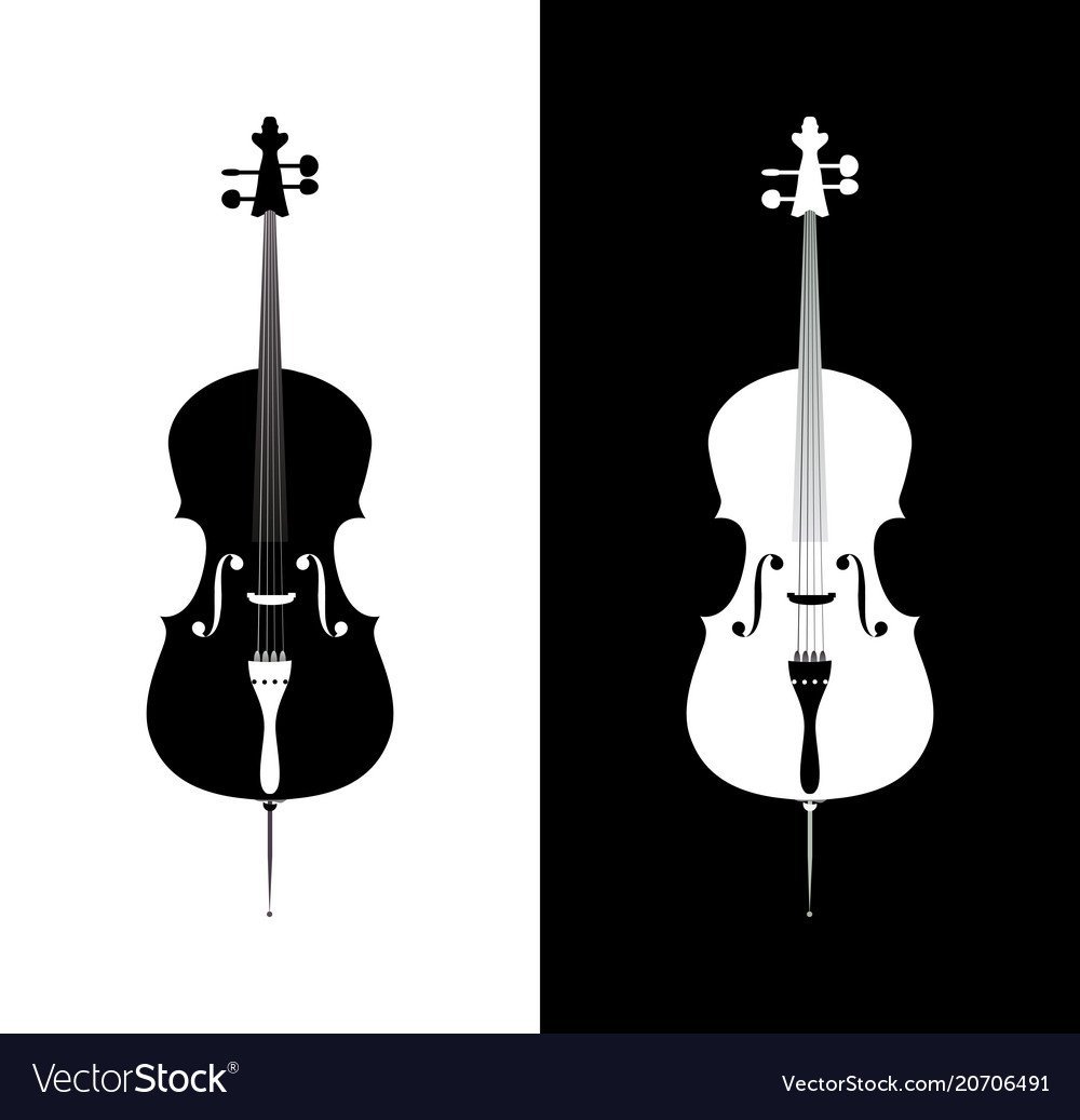 Виолончель силуэт