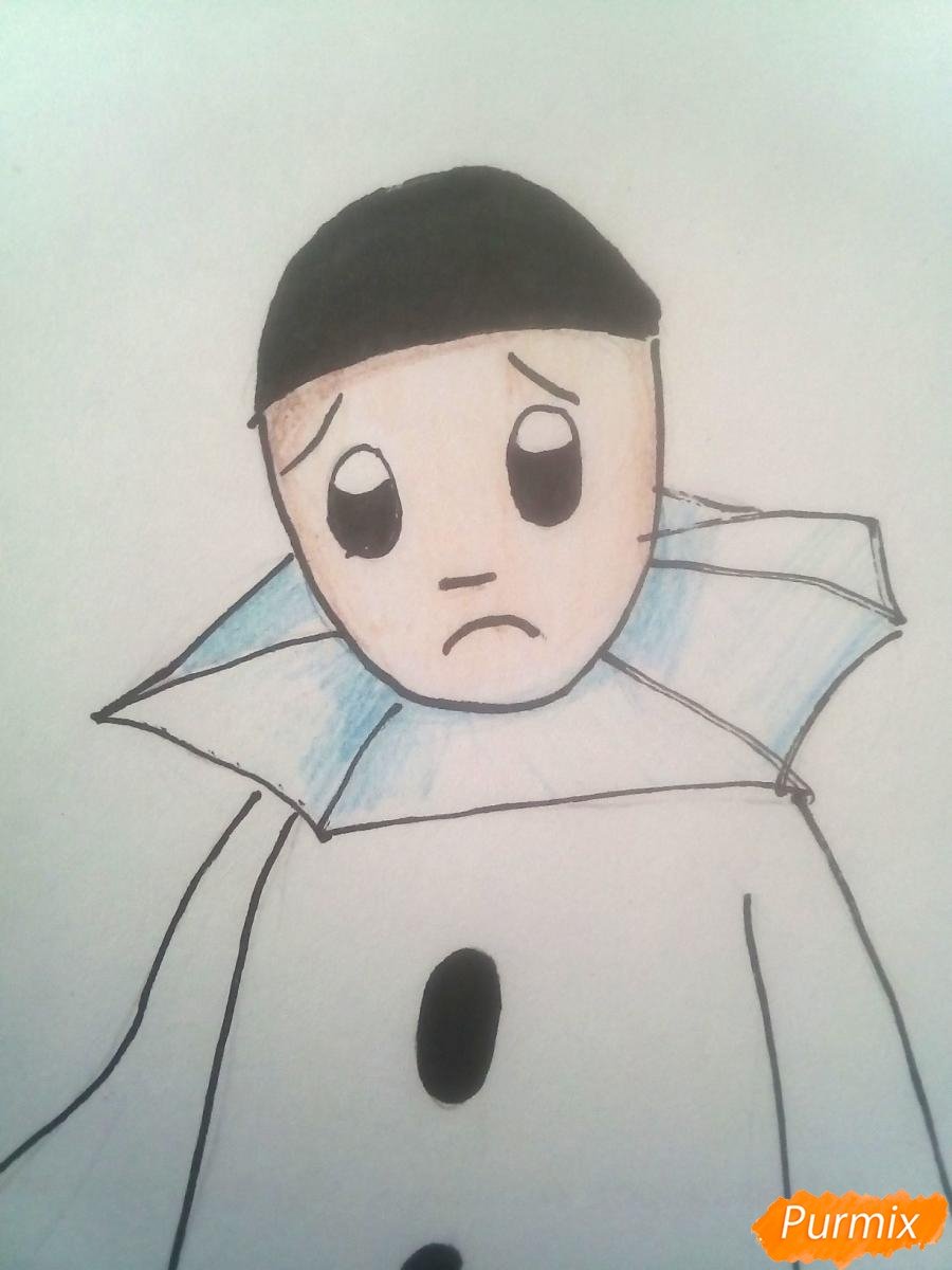 Пьеро раскраска для детей