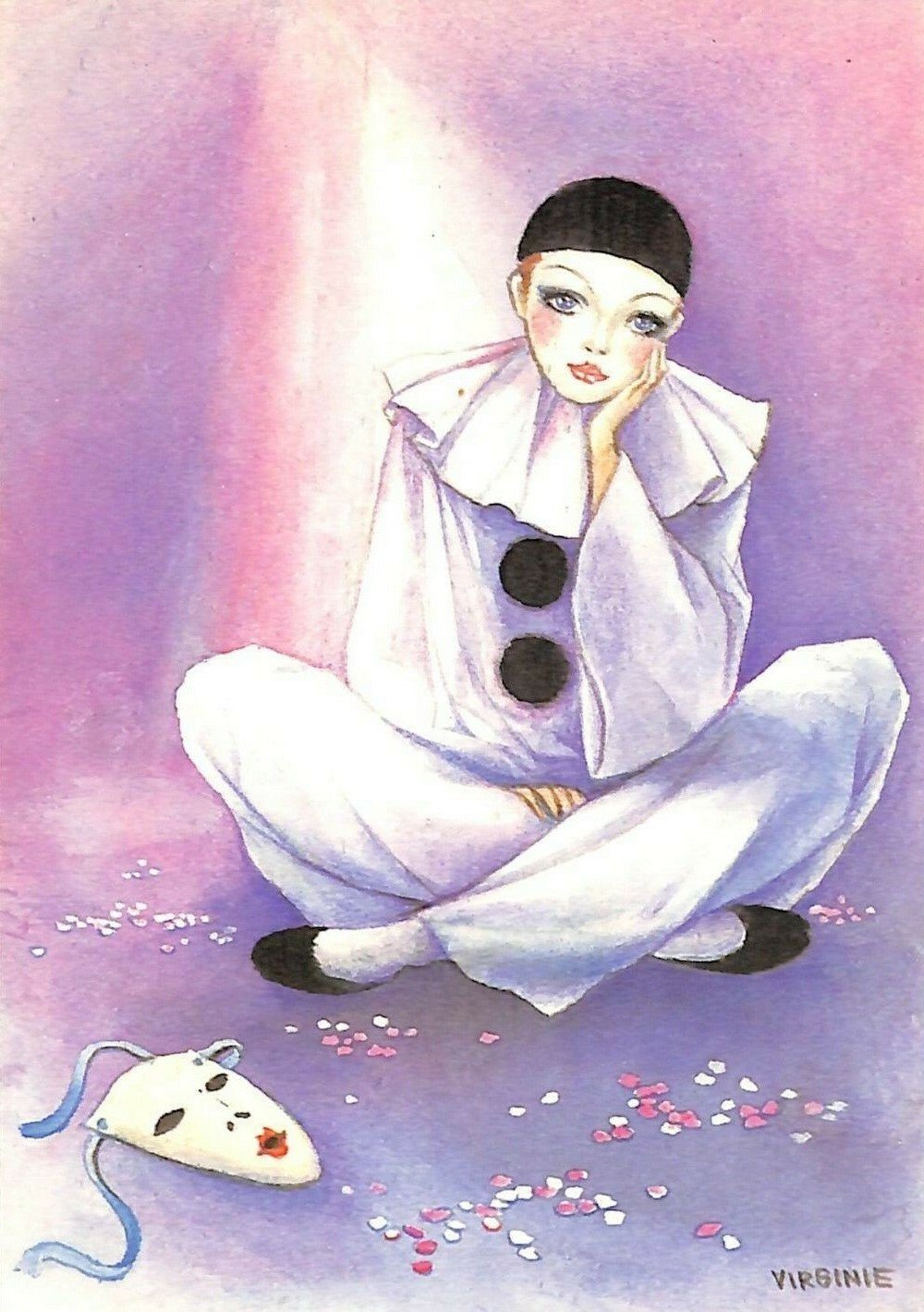 Коломбина Пьеро Арлекин портрет